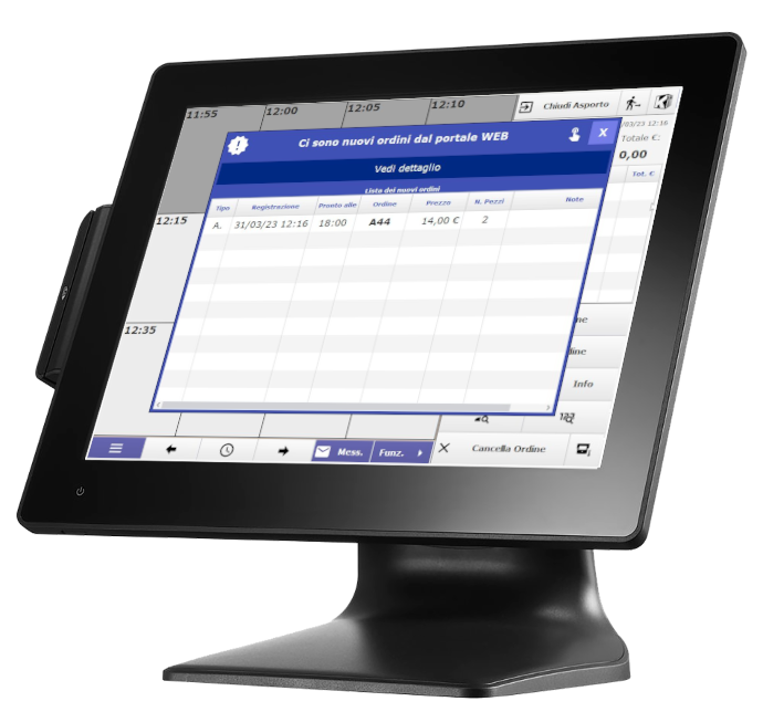Kassa - Raccolta ordini da web - Notifica ordine