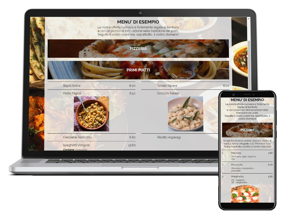 Kassa Menu Page - Il menu online in uno spazio dedicato